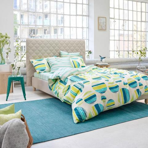 Rainbow Rugs 7708 04 by Esprit in Petrol