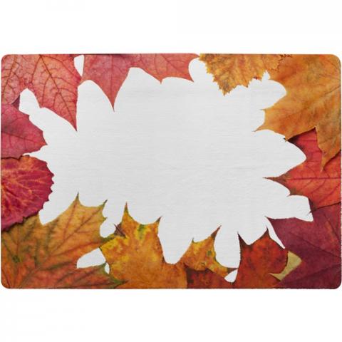 Red Autumn Border Designer Rug - Orange / 150cm