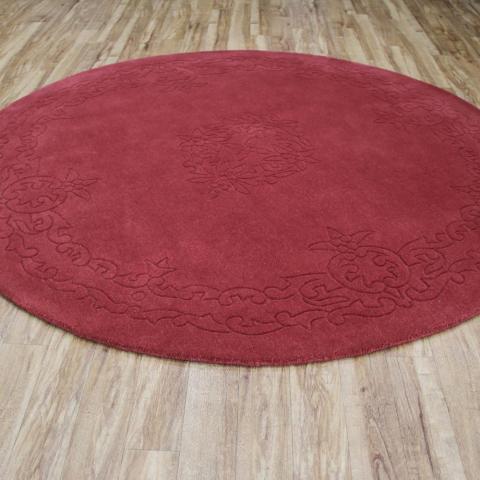 Regal Floral Circular rugs in Rose