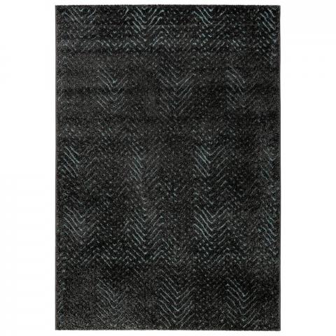 Relief Rugs 3243 953 by Esprit in Blue and dark Taupe