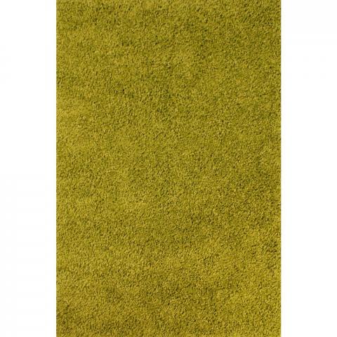 Retro Plain Shaggy Rugs in Lime