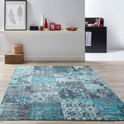 Revive Rugs RE07 in Blue