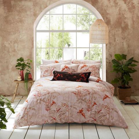 Rhapsody Botanical Bedding and Pillowcase By Ted Baker in Nude Pink