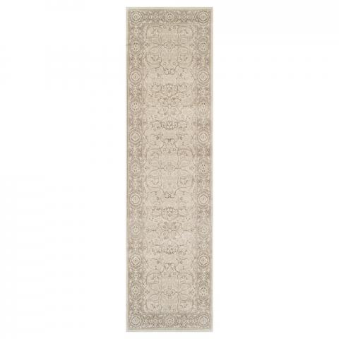 Richmond Hallway Runner 1W in Cream and Grey