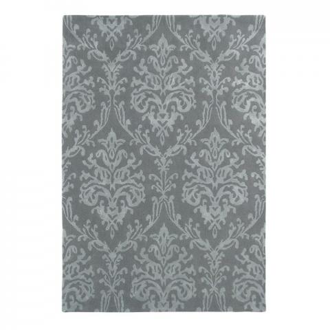 Riverside Damask Rugs 46705 in Pewter by Sanderson