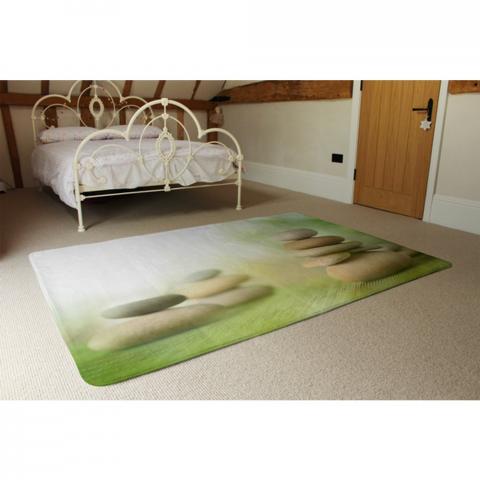 Rock Garden Designer Rug - Green / 230cm