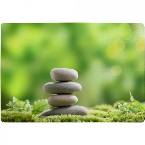 Rock Garden Stones Designer Rug - Green / 150cm