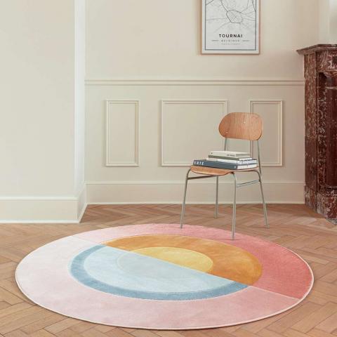 Round Rugs Contemporary Pink City AK200  CIRCLE