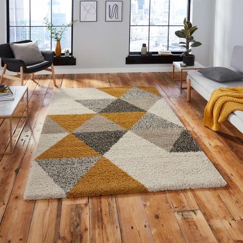 Royal 5741 Nomadic Diamonds Beige Ochre Rug 