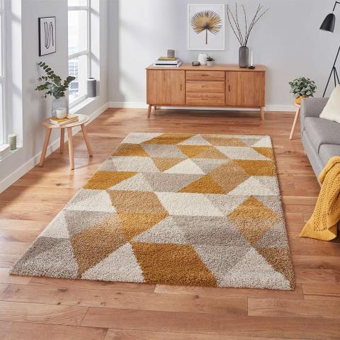 Royal 7611 Nomadic Geometric Beige Ochre Rug 