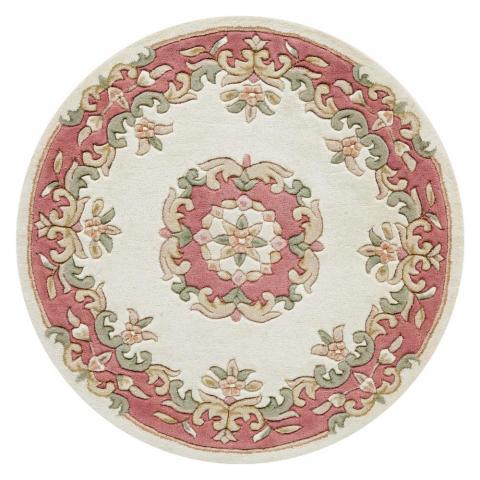 Royal Aubusson Circular rugs in Rose Cream