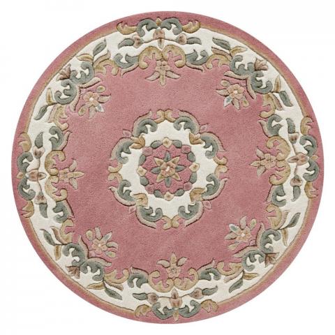 Royal Aubusson Circular rugs in Rose