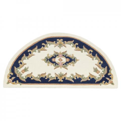 Royal Aubusson Half Moon rugs in Cream Blue