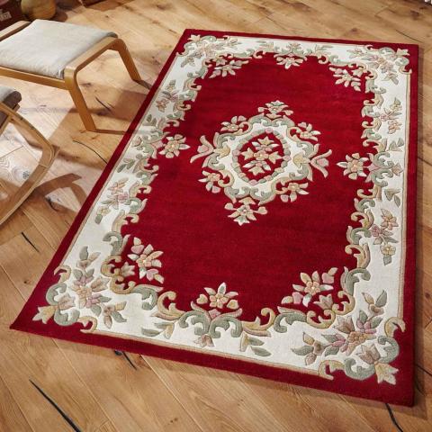 Royal Aubusson rugs in Red