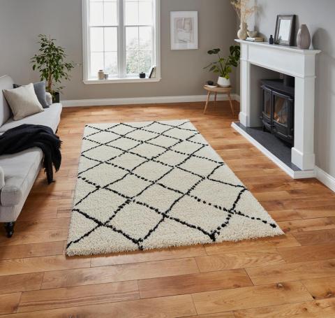 Royal Nomadic 5413 Rugs in Ivory Black