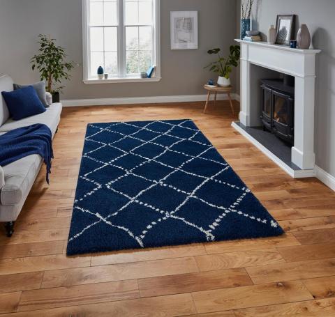 Royal Nomadic 5413 Rugs in Navy Blue