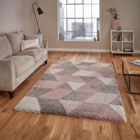 Royal Nomadic 7611 Rugs in Rose and Cream