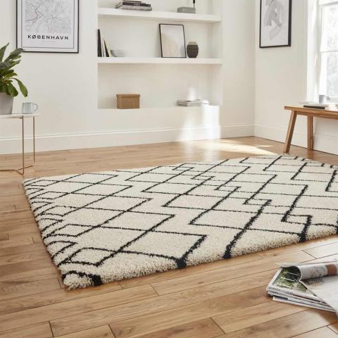 Royal Nomadic Rug A638 White Black 