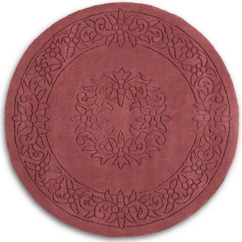 Royale Circular Rugs - Traditional Indian Wool in Rose