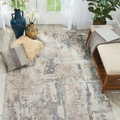 Rustic Textures Rug Beige Grey RUS06 