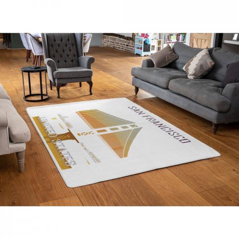 San Francisco Designer Rug - Orange / 110cm