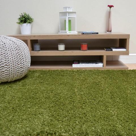 Savanna Shaggy Rugs in Green