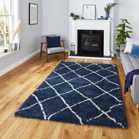 Scandi Berber Navy Cream G257 