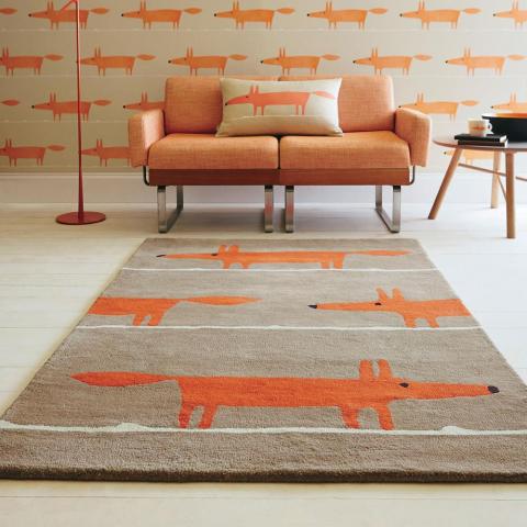 Scion Mr Fox Rugs 25303 Cinnamon