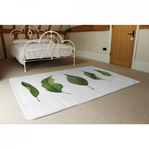 Selection Of Leaves Designer Rug - Green / 230cm