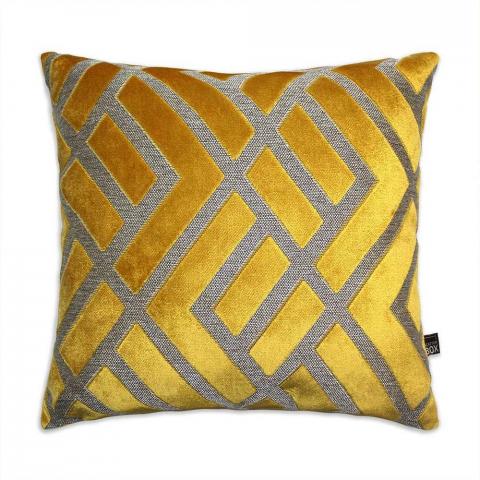 Senna Geometric Cushion in Yellow