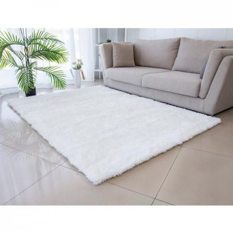 Shaggy Rug   - White / 150cm