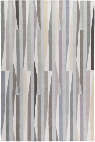 Shard 1.83x1.22m/6'x4' Grey Neutral Wool Neutral rug by The Rug Company, Handknotted wool