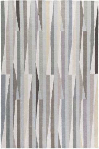 Shard 3.05x2.13m/10'x7' Grey Neutral Wool Neutral rug by The Rug Company, Handknotted wool