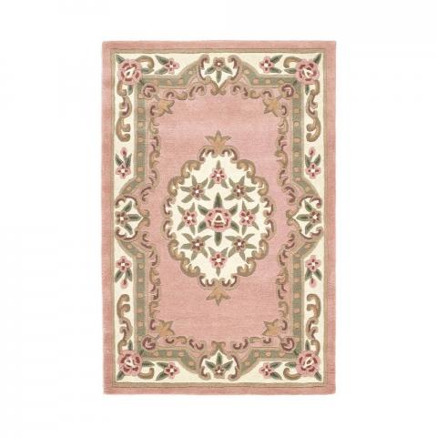 Shensi Traditional Wool Rugs in Rose Pink