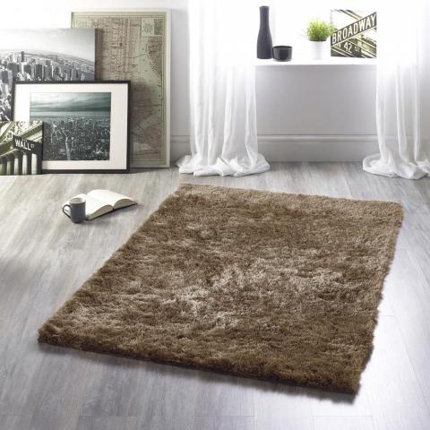 Shimmer Shaggy Rugs in Mushroom