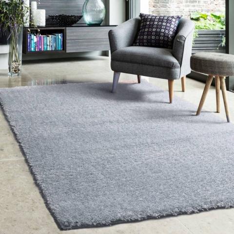 Shimmering Grey Shaggy Rug - Grey / 3