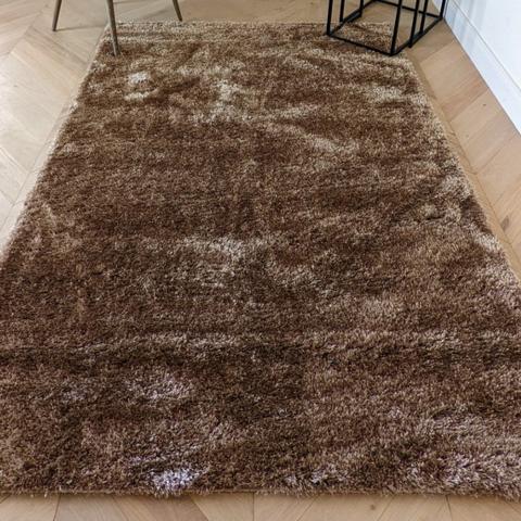 Shimmering Latte Shaggy Rug - Latte / 120cm / 40