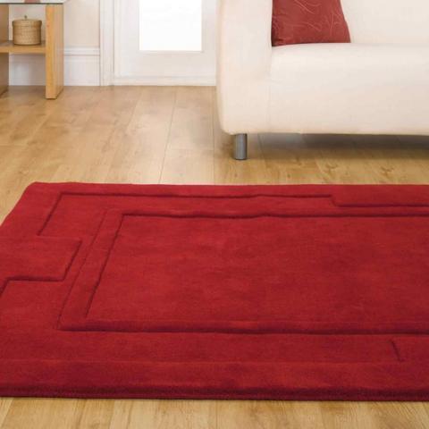 Sierra Apollo Rugs in Red - Pure Wool