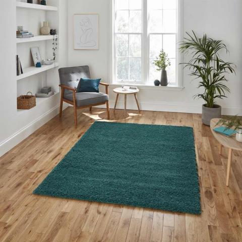 Sierra Shaggy Rug Jewel Green 9000 