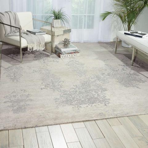 Silk Shadows Rug SHA14 Ivory Silver 