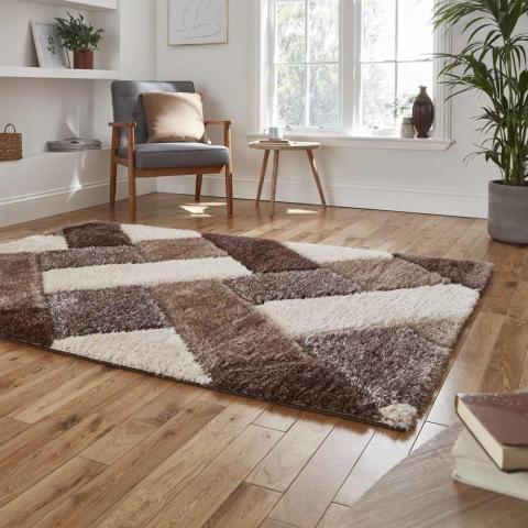 Silky Rug Beige Brown Olympia 2239 