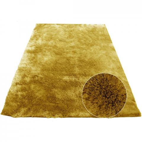 Silky Shaggy Rug - Ochre / 150cm