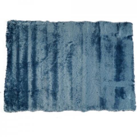 Silky Shaggy Rug - Sky Blue / 170cm