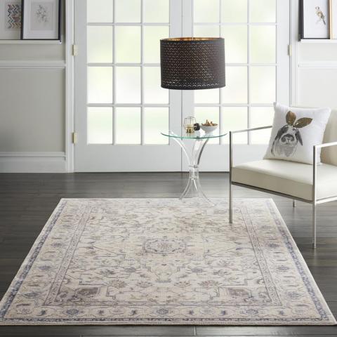 Silky Textures Rugs SLY08 by Nourison in Ivory Grey