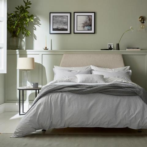 Silva Organic Cotton Bedding and Pillowcase By Murmur in Cloud Grey