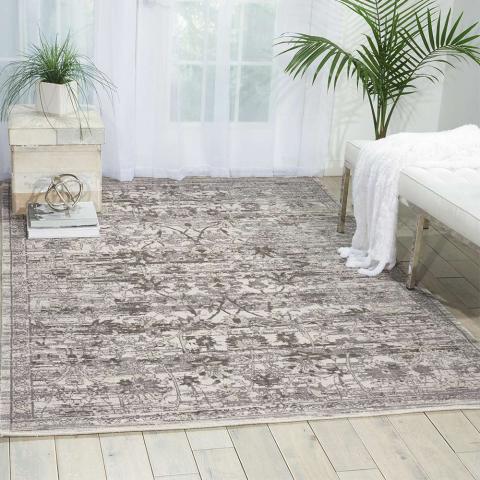 Silver Florals Twilight Rug TWI01 