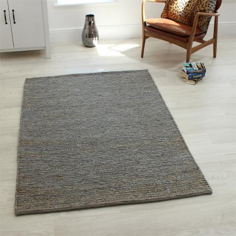 Silver Jute Soumak Rug 