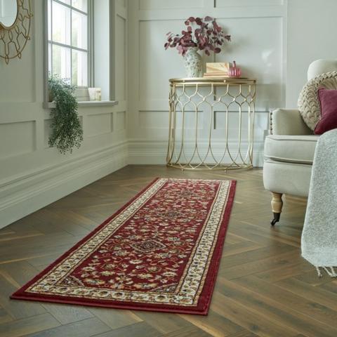 Sincerity Sherborne Traditional Red Rug  - Sherborne Red / Runner / 2 - 5 mm