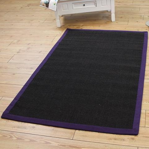 Sisal Rug Purple Border 