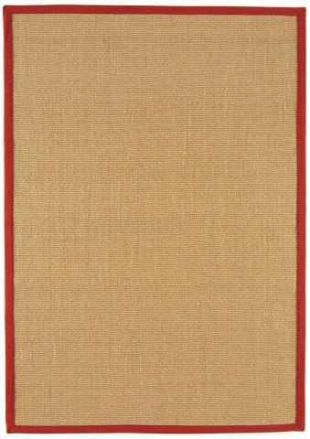 Sisal Runner Red Border 